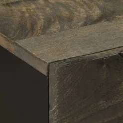 Szafka Nocna Drewniana Czarna Komoda Stolik Nocny Do Sypialni 50x33x60 cm