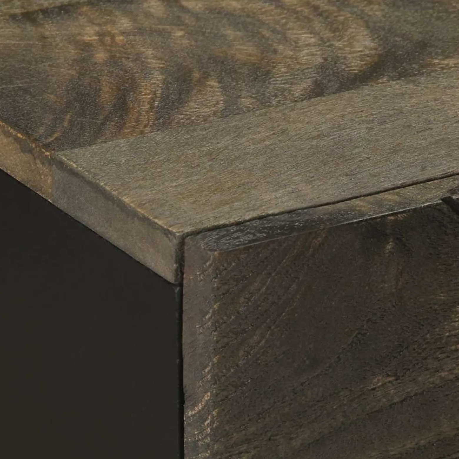 Szafka Nocna Drewniana Czarna Komoda Stolik Nocny Do Sypialni 50x33x60 cm