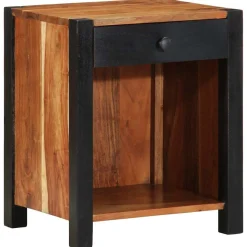 Szafka Nocna Drewniana Komoda Stolik Nocny Do Sypialni 40 x 35 x 50 cm