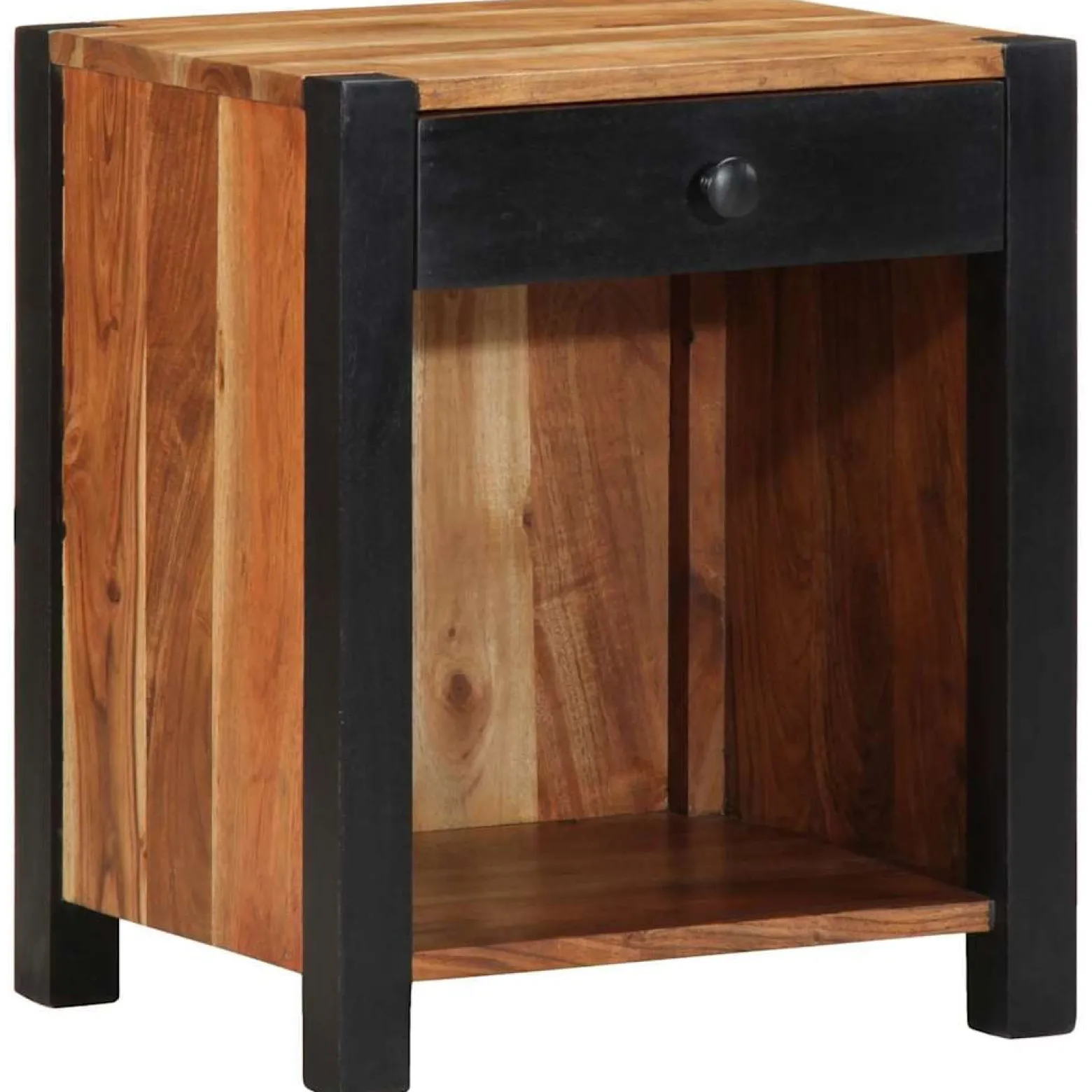 Szafka Nocna Drewniana Komoda Stolik Nocny Do Sypialni 40 x 35 x 50 cm