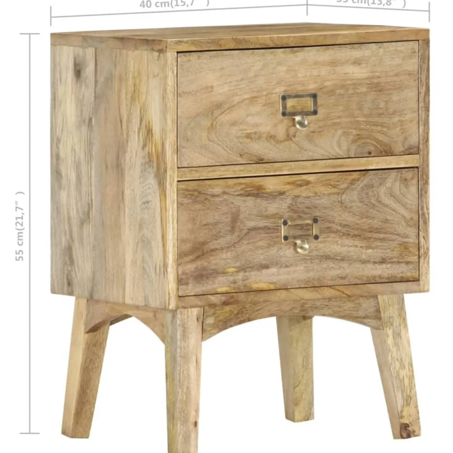 Szafka Nocna Drewniana Komoda Stolik Nocny Do Sypialni 40x35x55 cm