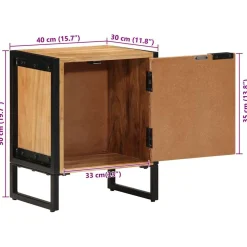 Szafka Nocna Drewniana Komoda Stolik Nocny Do Sypialni 40 x 30 x 50 cm
