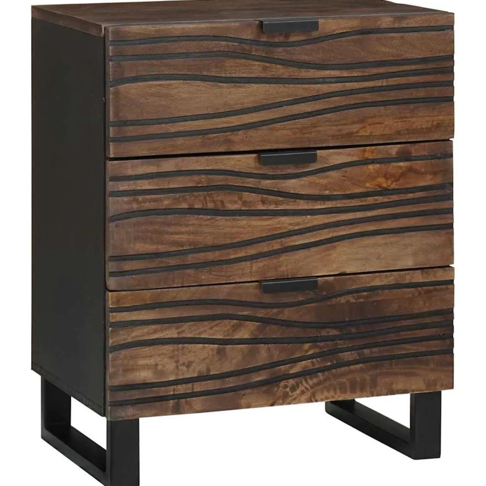 Szafka Nocna Drewniana Komoda Stolik Nocny Do Sypialni 50 x 33 x 60 cm