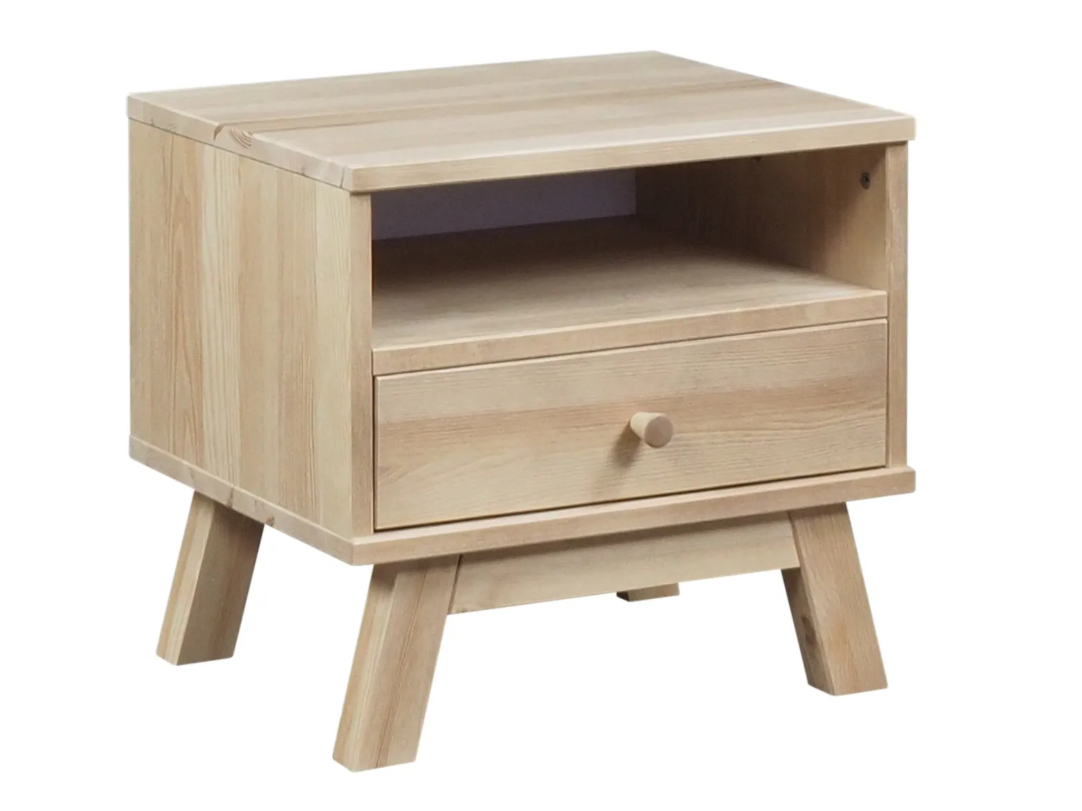 Szafka nocna drewniana z szufladą OREGON WOOD, kolor dębowy