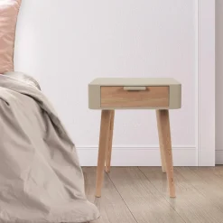 SZAFKA NOCNA Padano szara W STYLU SKANDYNAWSKIM sosna