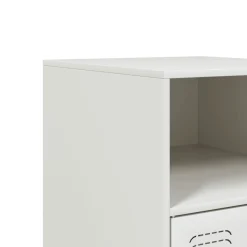 Szafka Nocna Stolik Komoda Biała z Drzwiami Do Sypialni 34,5x39x62 cm