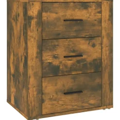 Szafka Nocna Stolik Komoda Brązowa z Szufladą Do Sypialni 50x36x60 cm
