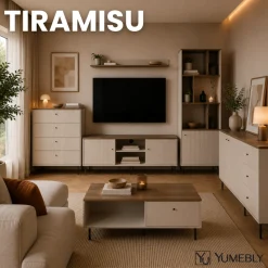 Szafka nocna TIRAMISU KOM3S - Kaszmir/Dąb antyczny | 50x60x35 cm