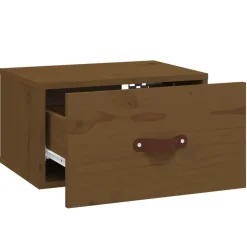 Szafka Nocna Wisząca Brąz Komoda Stolik Nocny Do Sypialni 40x29.5x22 cm