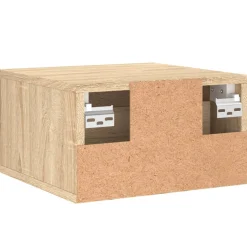 Szafka Nocna Wisząca Brąz Komoda Stolik Nocny Do Sypialni 35x35x20 cm