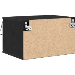 Szafka Nocna Wisząca Czarna Komoda Stolik Nocny Do Sypialni 50 x 36 x 30 cm
