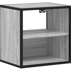 Szafka Nocna Wisząca Szara Komoda Stolik Nocny Do Sypialni 40x31x39.5 cm