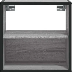 Szafka Nocna Wisząca Szara Komoda Stolik Nocny Do Sypialni 40x31x39.5 cm