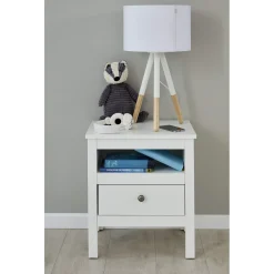 Szafka Nocna z Szufladą do Sypialni AZURA 47 cm Biała