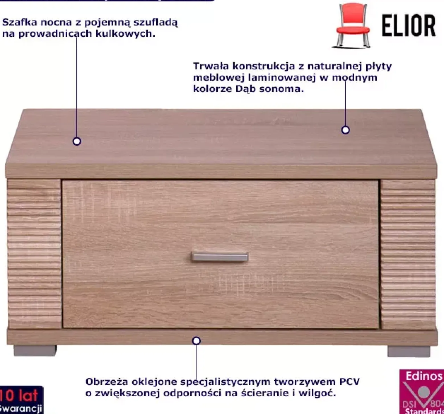 Szafka nocna z szufladą - Sarreon