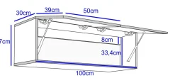 Szafka Pawlacz 100Cm Biały 100X30X37 Cm - Biały Mat