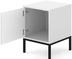 Szafka pod biurko z lamelami w stylu glamour - Luren