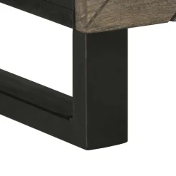 Szafka pod telewizor czarna 100x33x46 cm lite drewno mango