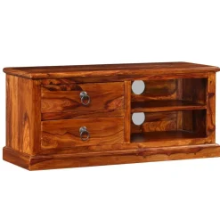 Szafka pod telewizor, lite drewno sheesham, 90 x 30 x 40 cm