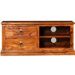 Szafka pod telewizor, lite drewno sheesham, 90 x 30 x 40 cm