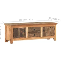 Szafka pod Telewizor Rtv Brąz Mat Szuflady Nowoczesny 120x30x40cm