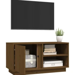 Szafka pod Telewizor Rtv Brąz Mat Drzwiczki Nowoczesny 80x35x40,5cm