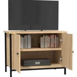 Szafka Pod Telewizor Stolik Półka Szafka RTV Brązowa 60x35x45 cm