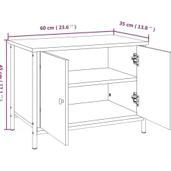 Szafka Pod Telewizor Stolik Półka Szafka RTV Brązowa 60x35x45 cm