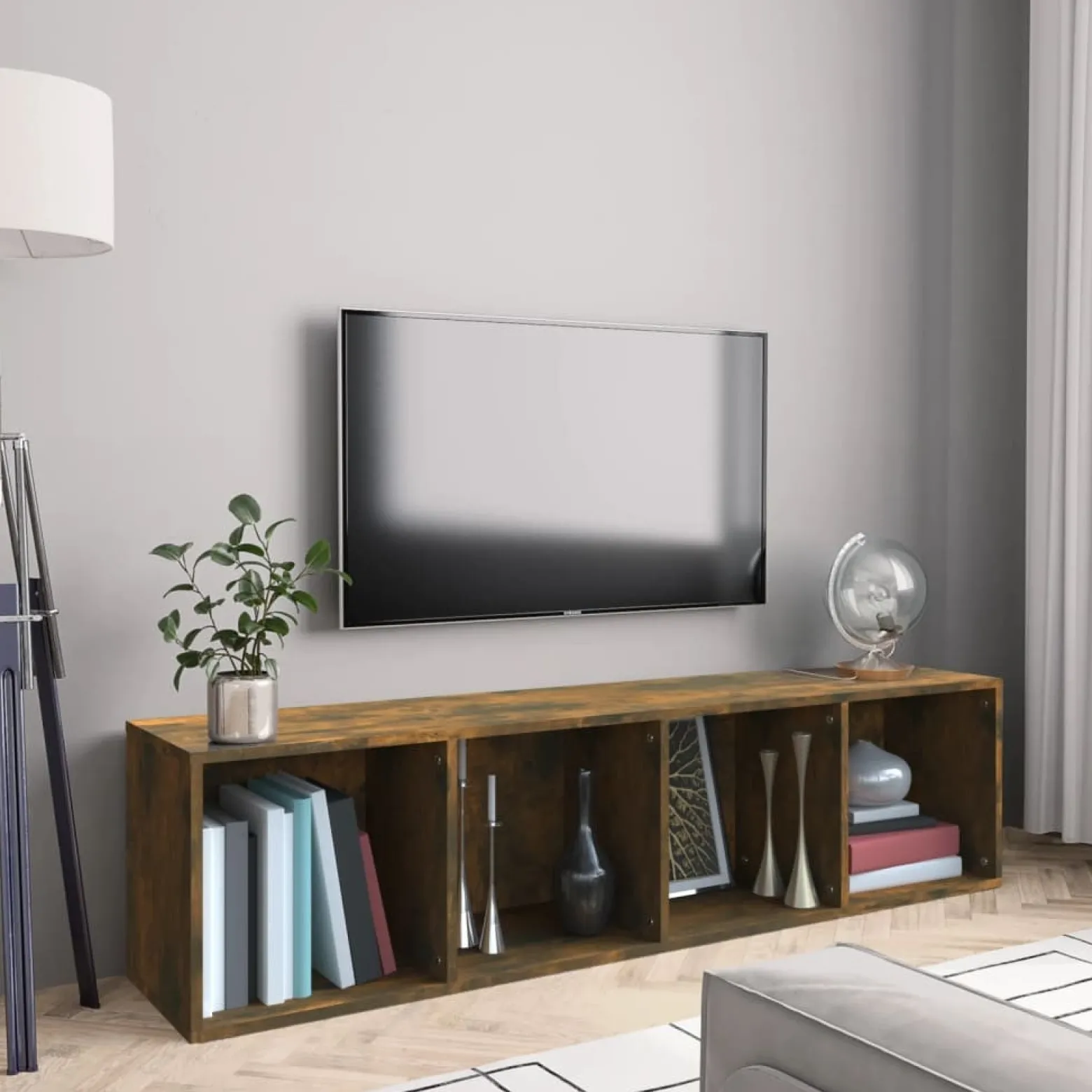 Szafka Pod Telewizor Szafka RTV Półka Stolik Telewizyjny 143x30x36 cm