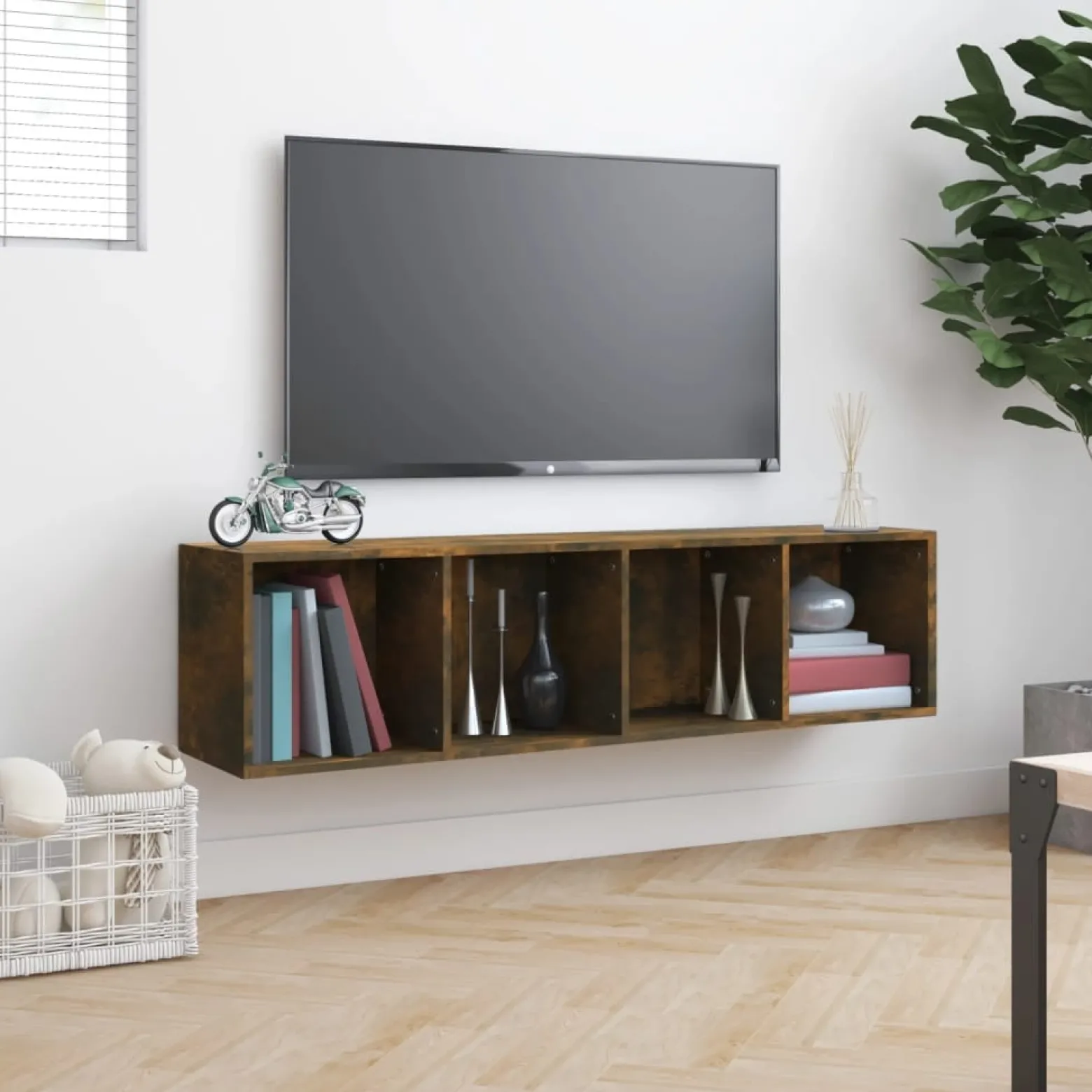 Szafka Pod Telewizor Szafka RTV Półka Stolik Telewizyjny 143x30x36 cm