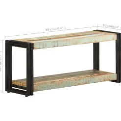 Szafka pod telewizor 90 x 30 x 40 cm lite drewno z odzysku