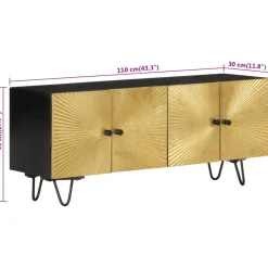 Szafka Pod TV Szafka Pod Telewizor RTV Drewniana Półka 110x30x45 cm