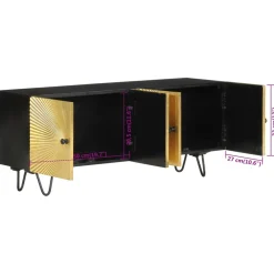 Szafka Pod TV Szafka Pod Telewizor RTV Drewniana Półka 110x30x45 cm