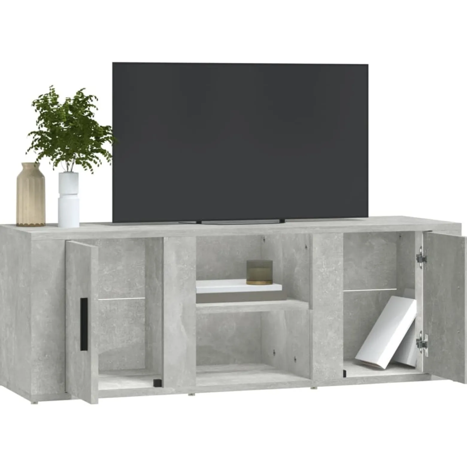 Szafka pod TV szarość betonu 100x31.5x35 cm