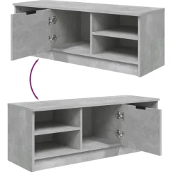 Szafka pod TV szarość betonu 102x35.5x36.5 cm