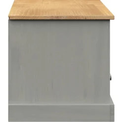 Szafka pod TV VIGO szara 156x40x40 cm lite drewno sosnowe