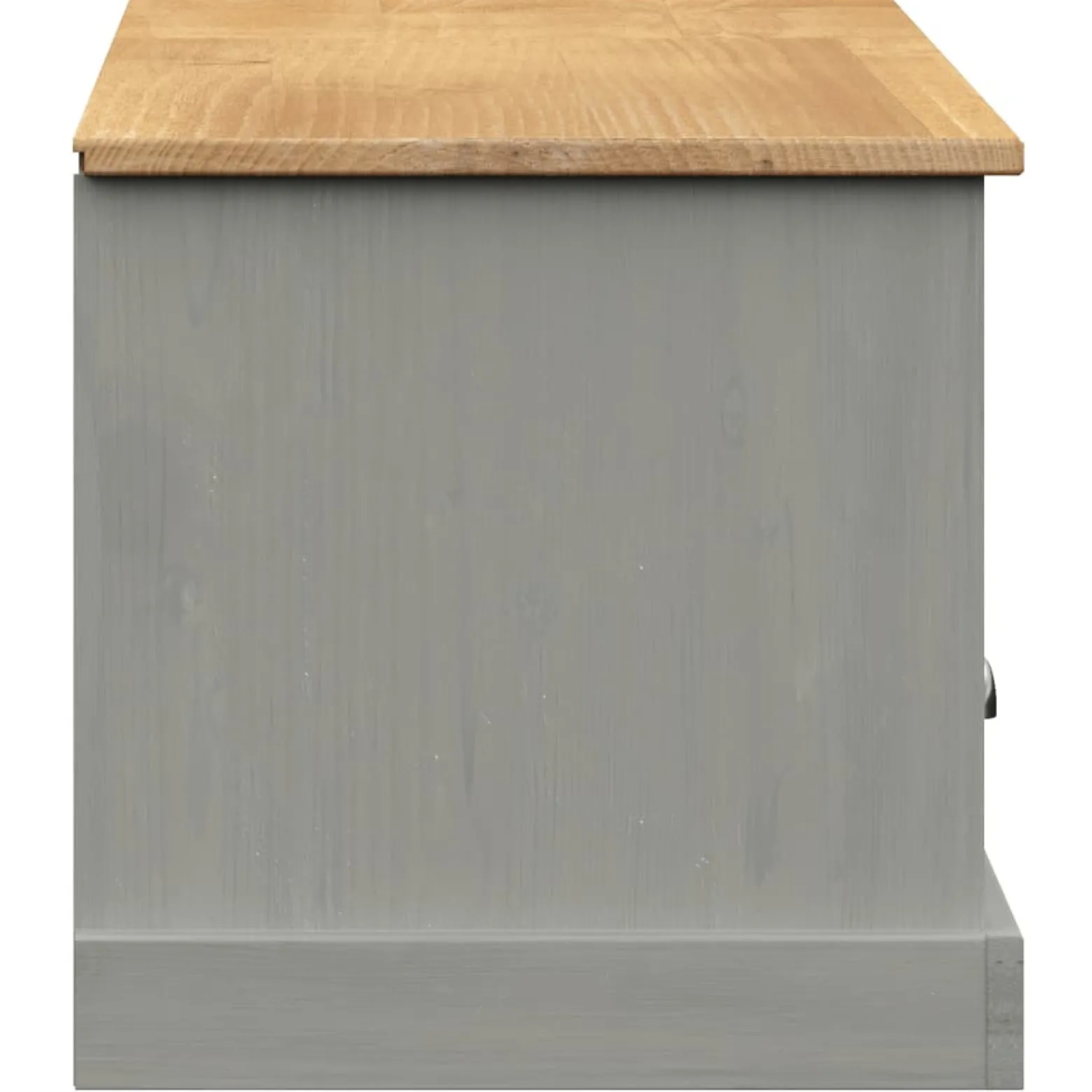 Szafka pod TV VIGO szara 156x40x40 cm lite drewno sosnowe