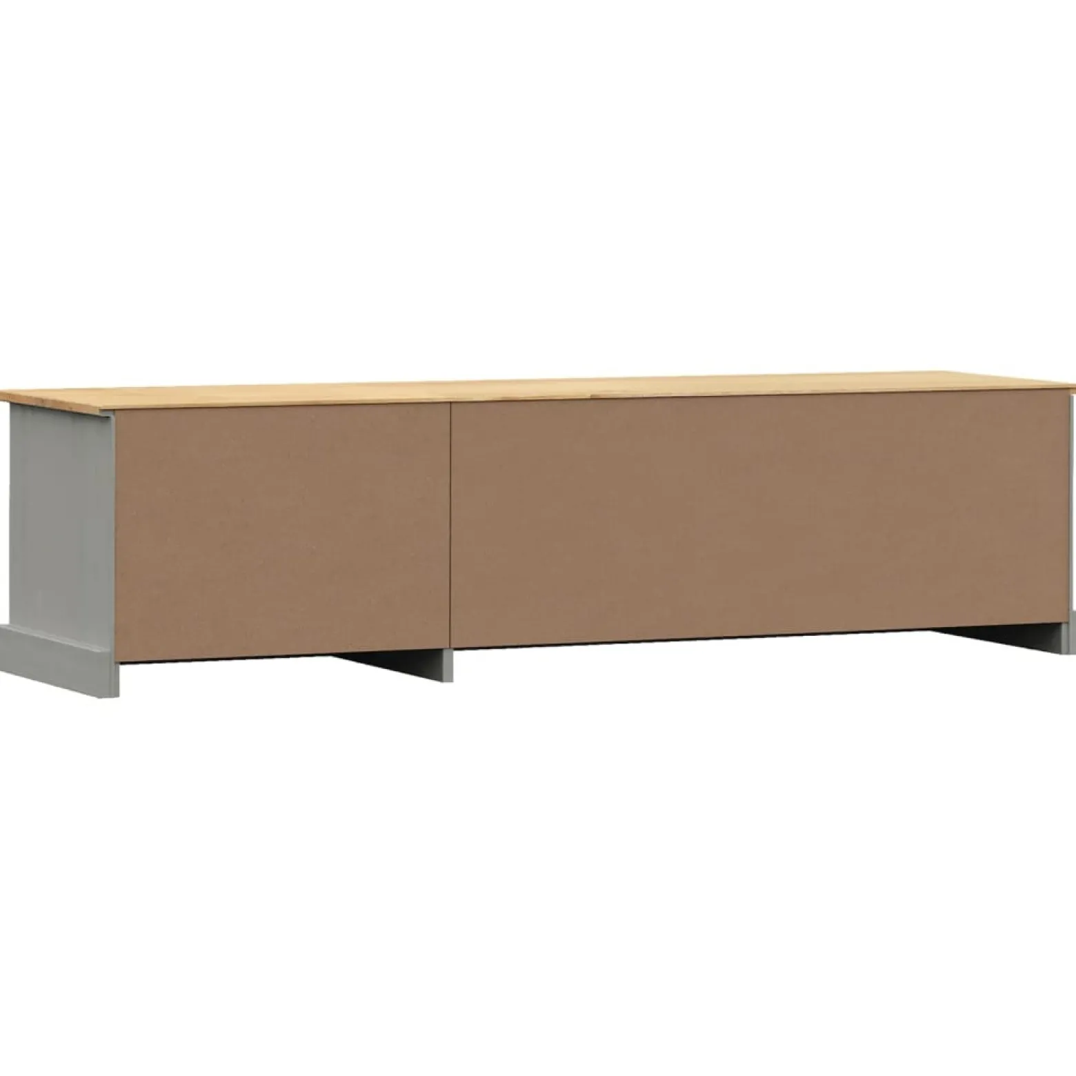 Szafka pod TV VIGO szara 156x40x40 cm lite drewno sosnowe