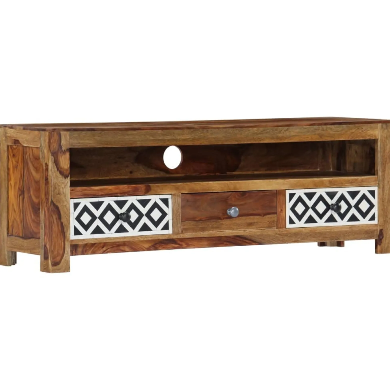 Szafka pod TV, 120x30x40 cm, lite drewno akacjowe