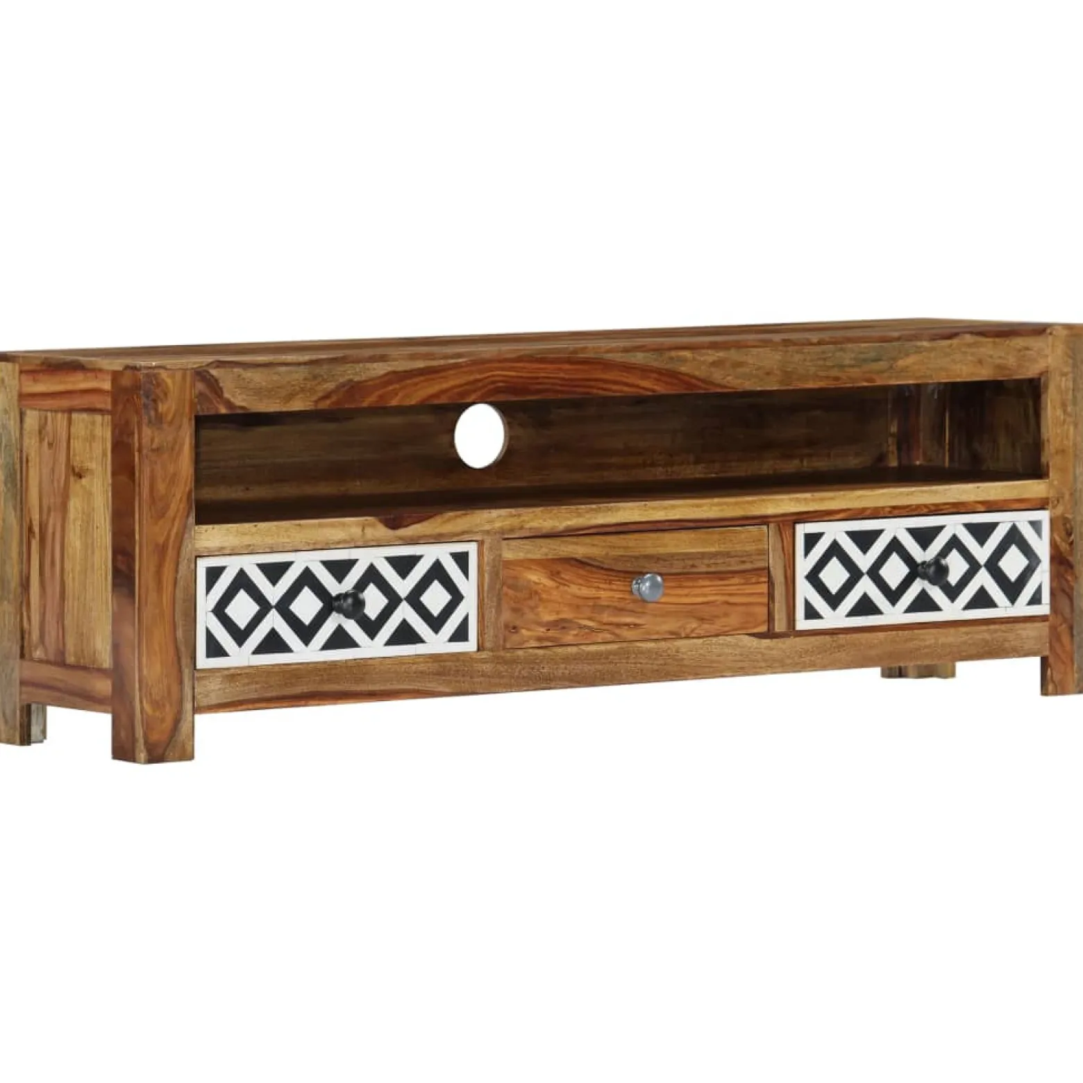 Szafka pod TV, 120x30x40 cm, lite drewno akacjowe