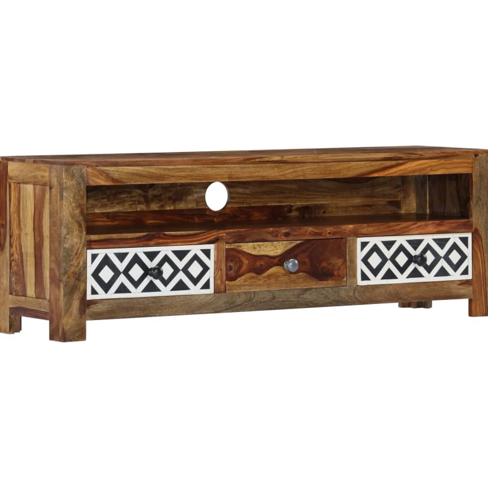 Szafka pod TV, 120x30x40 cm, lite drewno akacjowe