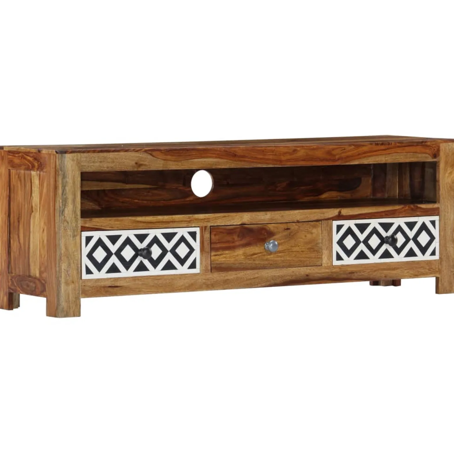 Szafka pod TV, 120x30x40 cm, lite drewno akacjowe