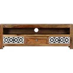 Szafka pod TV, 120x30x40 cm, lite drewno akacjowe