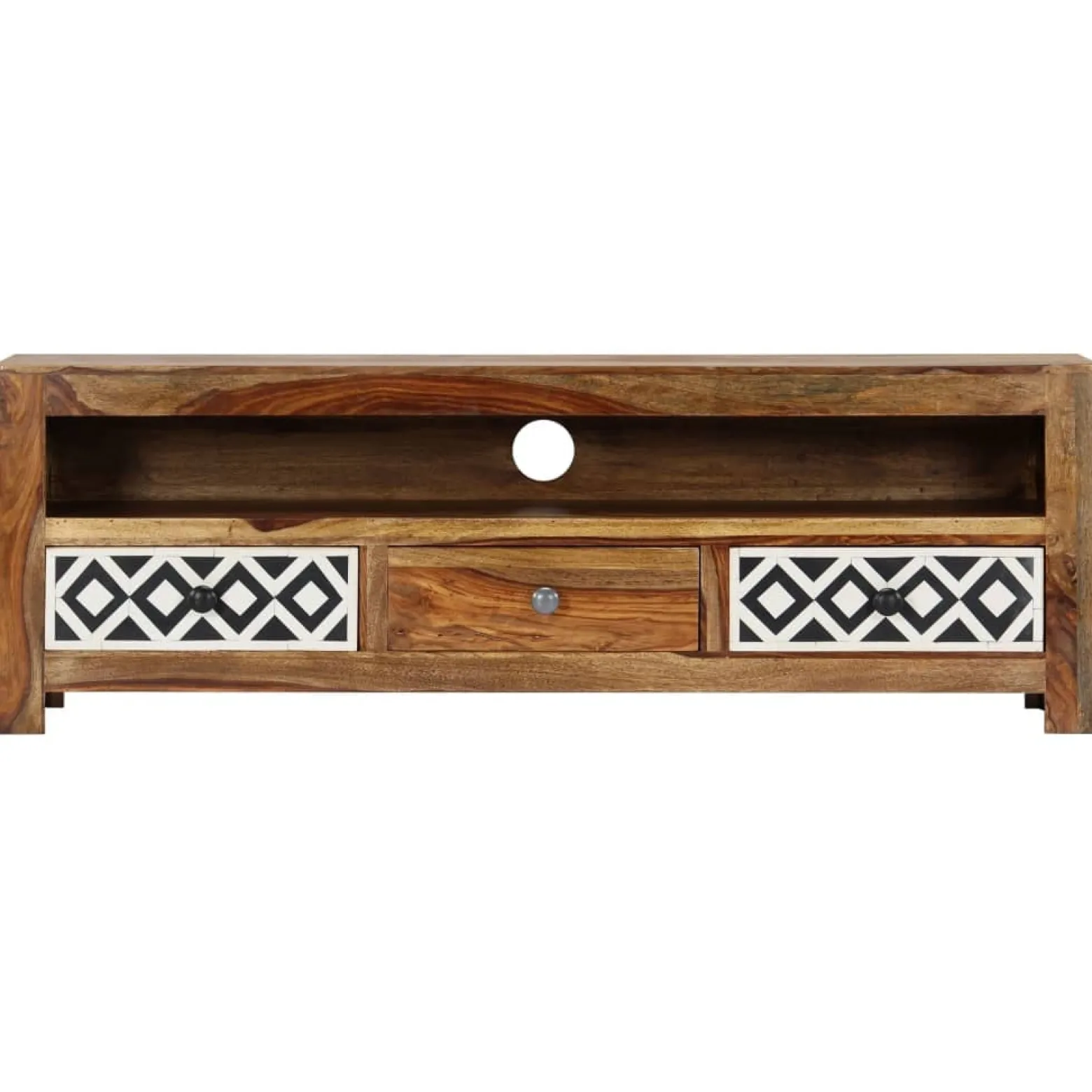 Szafka pod TV, 120x30x40 cm, lite drewno akacjowe