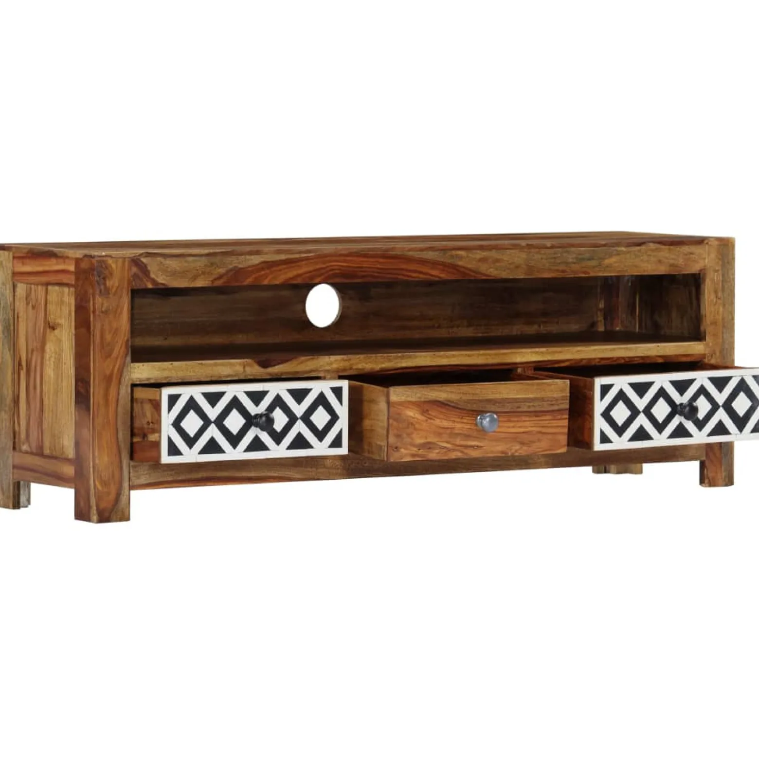 Szafka pod TV, 120x30x40 cm, lite drewno akacjowe