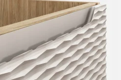 Szafka pod Umywalkę 120 cm BEŻ Wisząca FRONTY 3D OCEAN BEIGE
