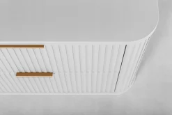 Szafka Pod UMYWALKĘ 80 cm Białą Wisząca RYFLOWANA GLAMOUR