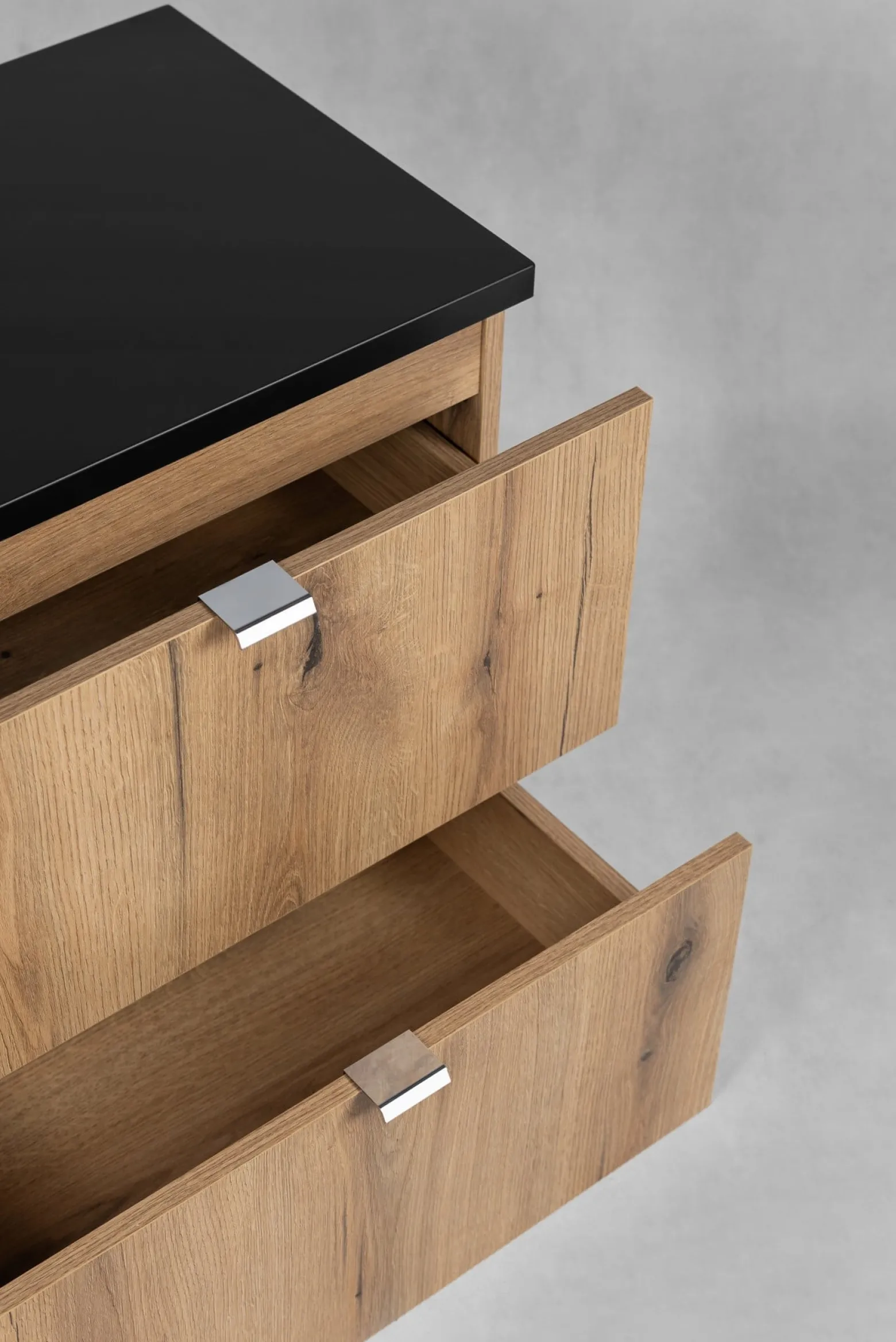 Szafka Pod Umywalkę 80 cm CZARNY BLAT WISZĄCA 2S NOVA OAK