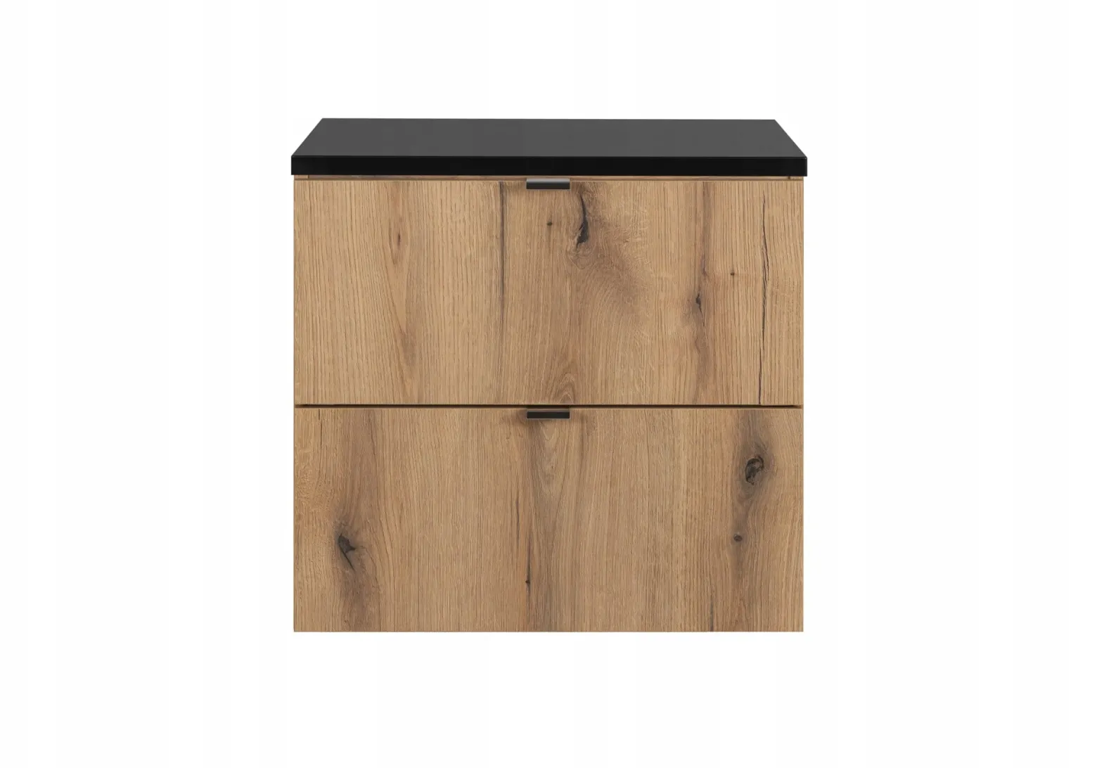 Szafka Pod Umywalkę 80 cm CZARNY BLAT WISZĄCA 2S NOVA OAK