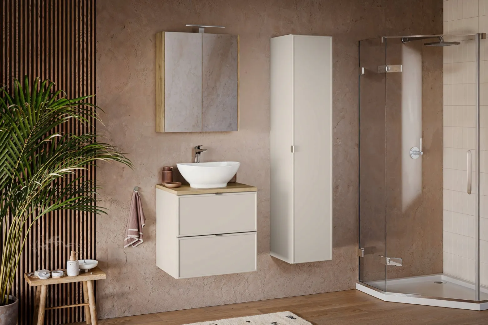 Szafka Pod Umywalkę 60 cm KASZMIR Wisząca 2 Szuflady BELLA